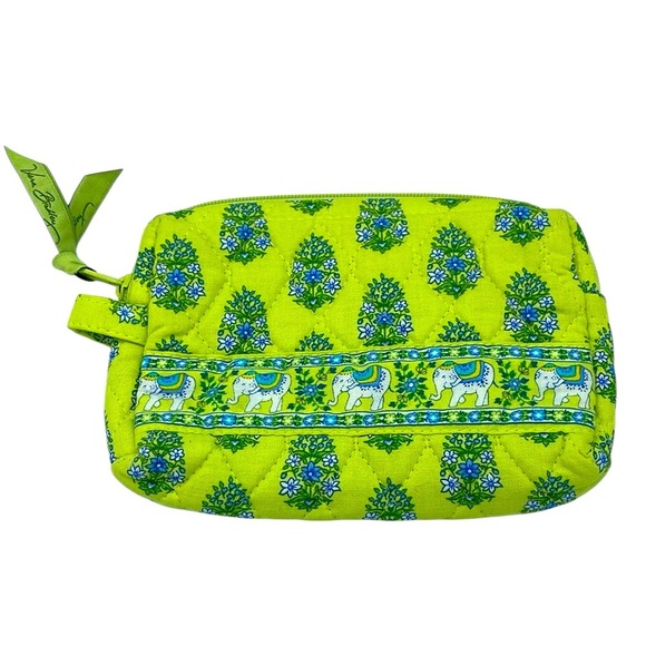 Vera Bradley Yellow Citrus Elephant Floral Cosmetic Bag - Picture 1 of 7
